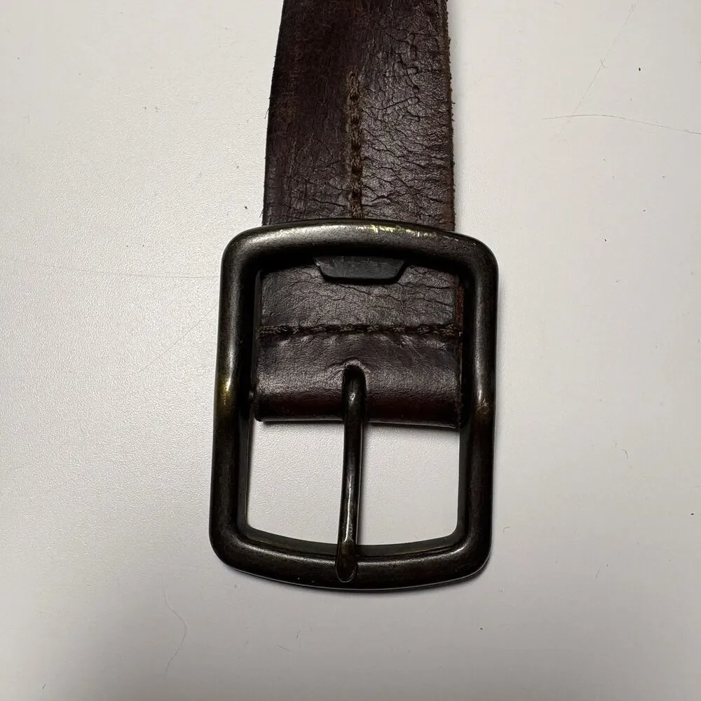 American Eagle Dark Brown Mens Leather Belt Large